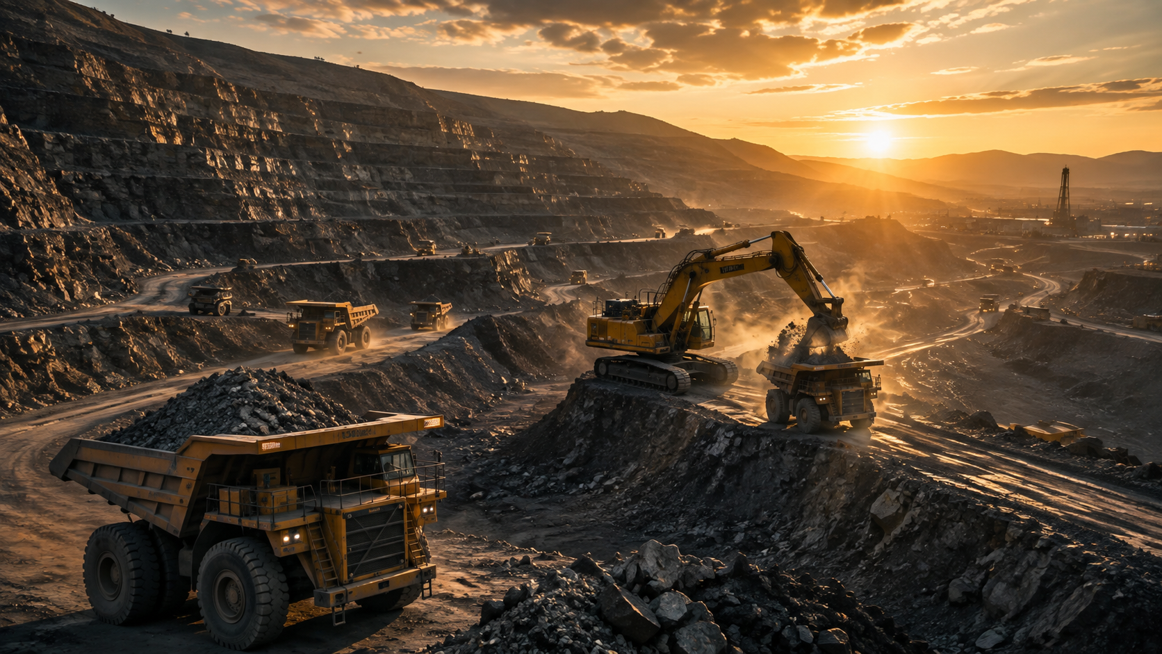 Open-cast mining and mineral handling operations